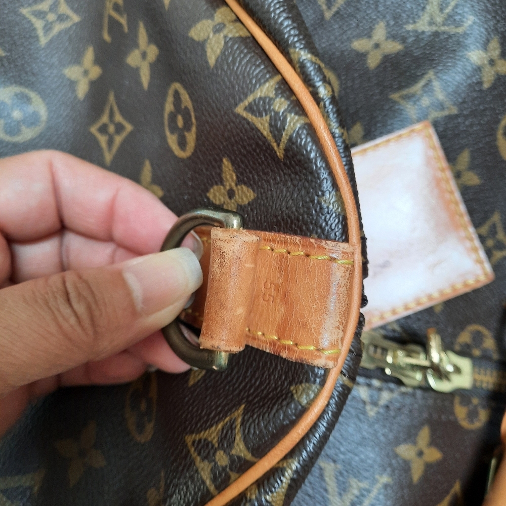 LOUIS VUITTON KEEPALL BANDOULIERE 55 TRAVEL BAG MONOGRAM M41414 VI8910 - Picture 13 of 16